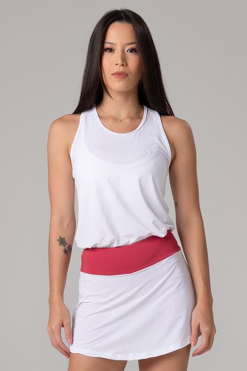 Blusa Regata Texture Air - Branca