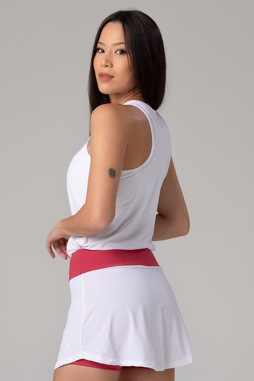 Blusa Regata Texture Air - Branca