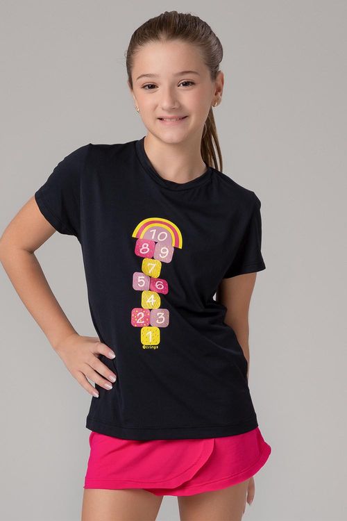 Camiseta Bio Hop Infantil - Preta