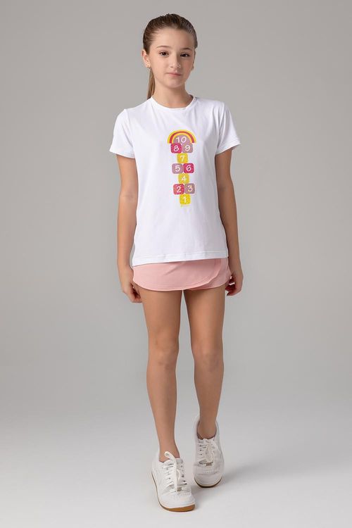 Saia-Shorts Infantil Neutral - Rosa Romântico