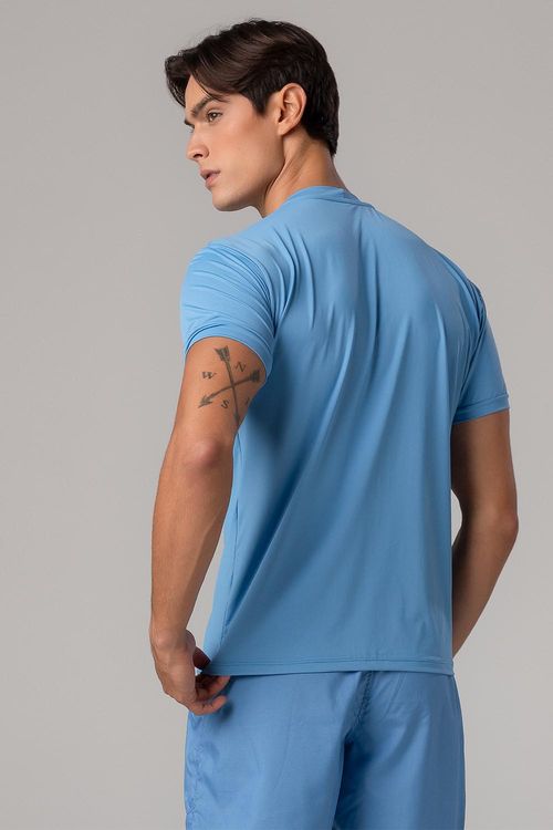 Camiseta Neutral Fade Masculina - Azul Lavado