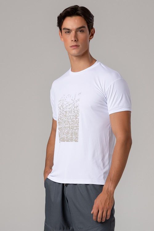 T-Shirt Bio Tech Maculina - Branca