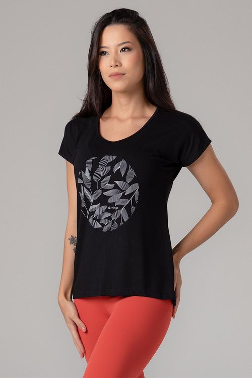 T-Shirt Fluidity Flora - Preto