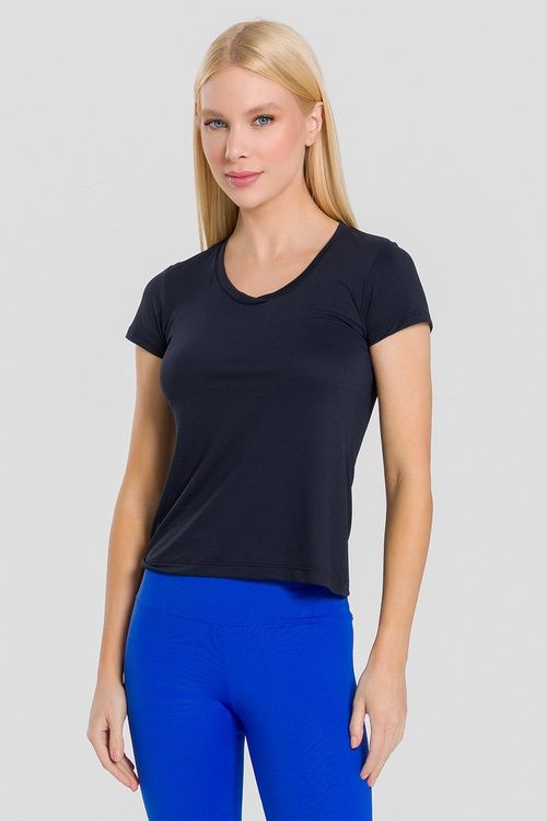 T-SHIRT ECO DRY ESSENTIAL ADULTO - REF. A860 - PRETO - ADULTO