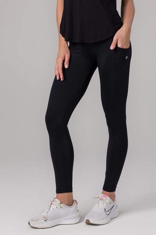 CALÇA LEGGING SOFT CORE COM BOLSOS ADULTO - REF. F15444 - PRETO - ADULTO