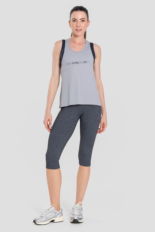 CALÇA CORSÁRIO ESSENTIAL FLEX - REF. F15698 - MESCLA PRETO