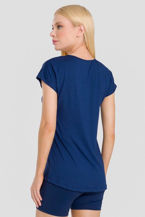 BLUSA FLUIDITY PETAL ADULTO - REF. F16432 - MARINHO