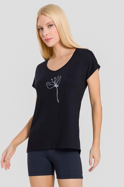 BLUSA FLUIDITY PETAL ADULTO - REF. F16432 - PRETO