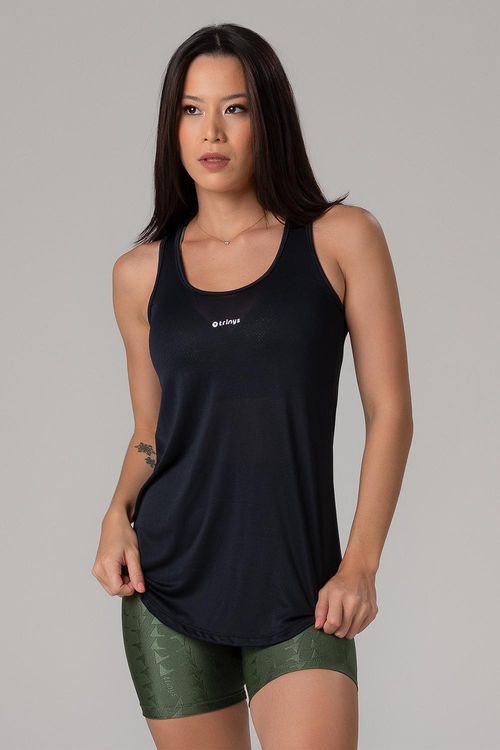 CAMISETA REGATA ESSENTIAL BREATHE ADULTO - REF. A782 - PRETO
