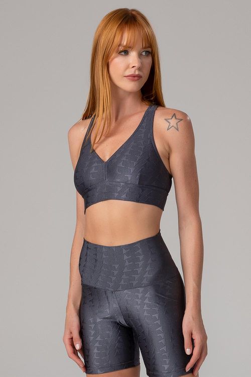 TOP JACQUARD ID DECOTE V COM BOJO REMOVÍVEL ADULTO - REF. F15381 - CHUMBO - ADULTO