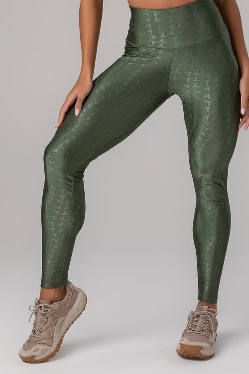 CALÇA LEGGING JACQUARD ID ADULTO - REF. F15382 - VERDE CROCO