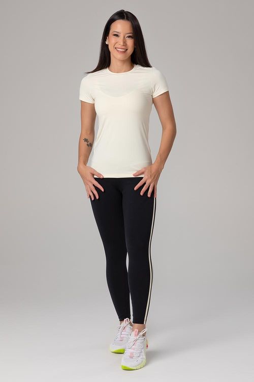 CALÇA LEGGING HIGH COMPRESSION COM GALÃO ADULTO - REF. F16280 - PRETO