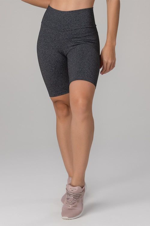 BERMUDA ESSENTIAL FLEX ADULTO - REF. F15326 - MESCLA PRETO - ADULTO