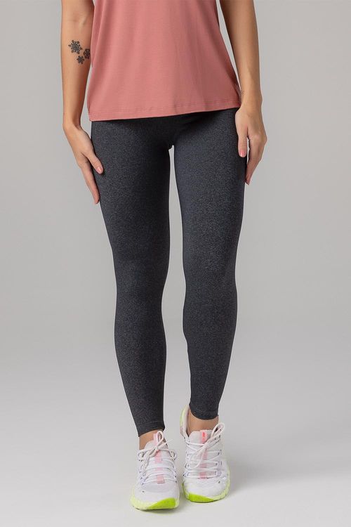 CALÇA LEGGING ESSENTIAL HIGH COMPRESSION ADULTO - REF. A723 - MESCLA PRETO