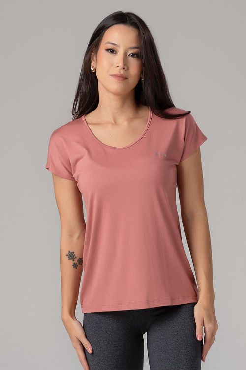 T-SHIRT ESSENTIAL FLUIDITY ADULTO - REF. A649 - ROSA VELHO
