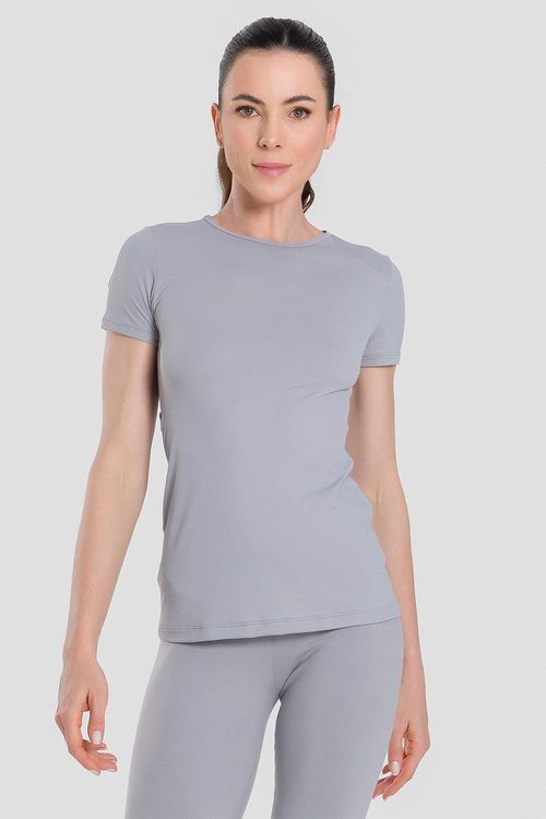T-SHIRT ECO DRY ESSENTIAL ACTIVE ADULTO - REF. F15021 - CINZA LOFT