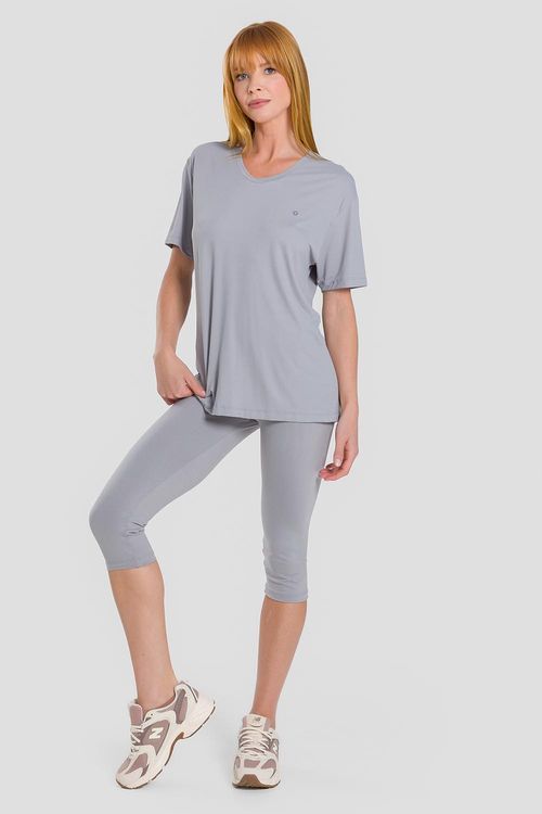 CALÇA CORSÁRIO ESSENTIAL HIGH COMPRESSION ADULTO - REF. A718 - CINZA LOFT - ADULTO