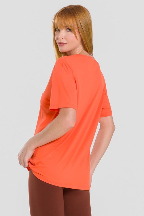 T-SHIRT ECO DRY SHAPE ESSENTIAL ADULTO - REF. F15839 - LARANJA ELETRICO