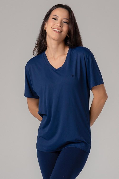T-SHIRT ECO DRY SHAPE ESSENTIAL ADULTO - REF. F15839 - MARINHO - ADULTO