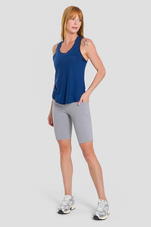 BERMUDA COM BOLSO ESSENTIAL HIGH COMPRESSION ADULTO - REF. A857 - CINZA LOFT - ADULTO