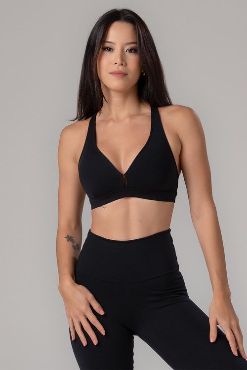 TOP PRO PERFORMANCE COM BOJO REMOVÍVEL ADULTO - REF. F11312 - PRETO