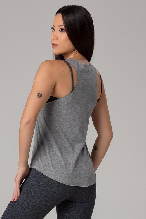 CAMISETA REGATA ESSENTIAL HIGH FLOW ADULTO - REF. F16241 - MESCLA CLARO