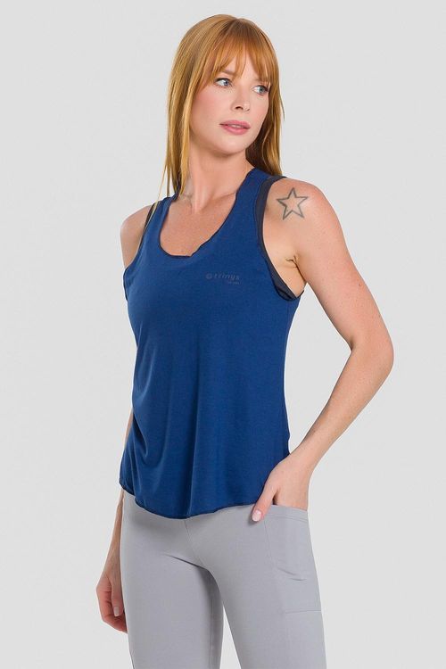 CAMISETA REGATA ESSENTIAL HIGH FLOW ADULTO - REF. F16241 - MARINHO - ADULTO