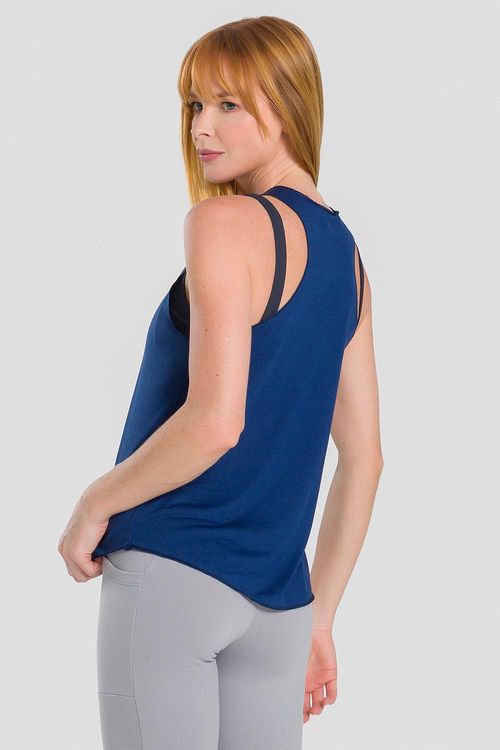 CAMISETA REGATA ESSENTIAL HIGH FLOW ADULTO - REF. F16241 - MARINHO - ADULTO