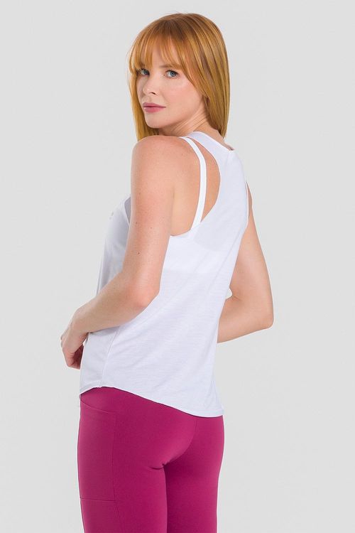 CAMISETA REGATA ESSENTIAL HIGH FLOW ADULTO - REF. F16241 - BRANCO