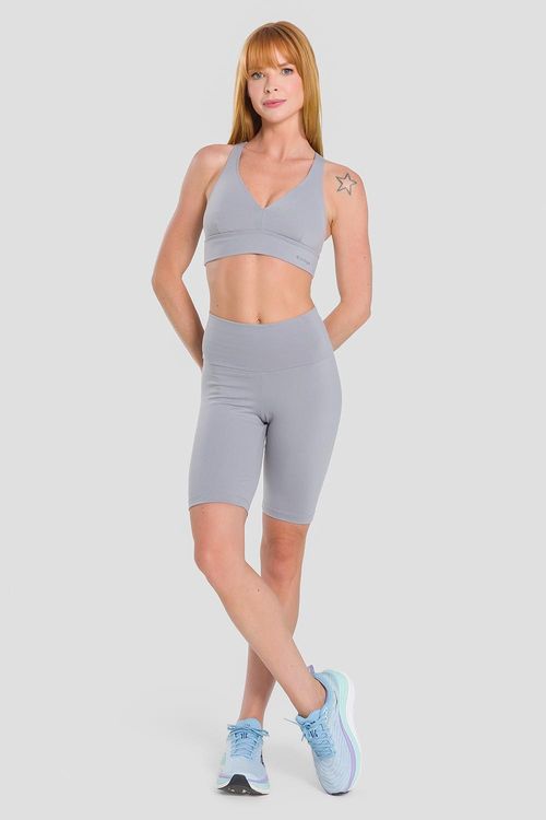 BERMUDA ESSENTIAL HIGH COMPRESSION ADULTO - REF. A716 - CINZA LOFT