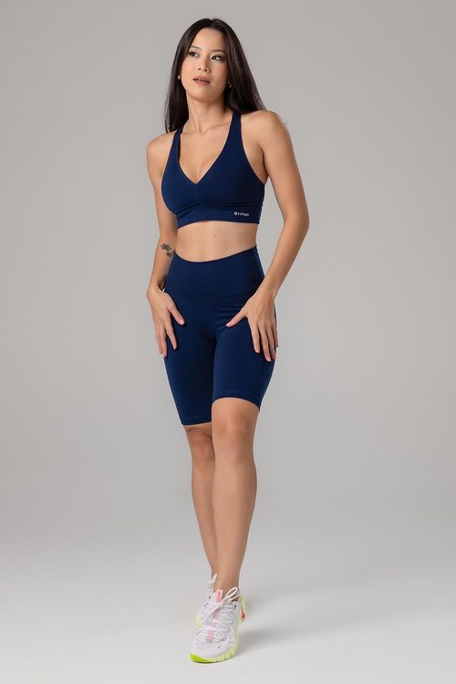 BERMUDA ESSENTIAL HIGH COMPRESSION ADULTO - REF. A716 - MARINHO