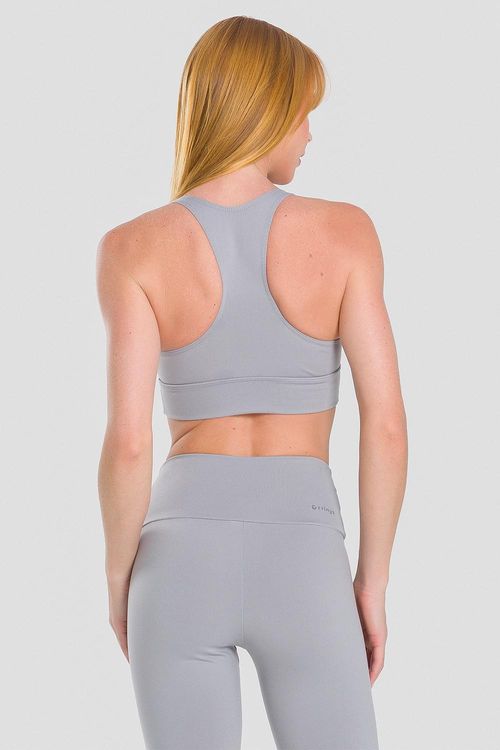 TOP HIGH COMPRESSION DECOTE V COM BOJO REMOVÍVEL ADULTO - REF. F12171 - CINZA LOFT