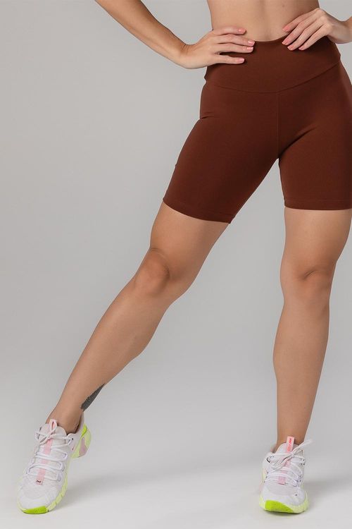 SHORTS INTERMEDIÁRIO ESSENTIAL HIGH COMPRESSION ADULTO - REF. A714 - CACAU