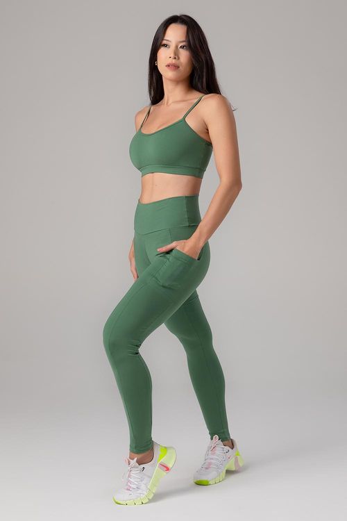 CALÇA LEGGING HIGH COMPRESSION ESSENTIAL COM BOLSO ADULTO - REF. F14391 - HERB