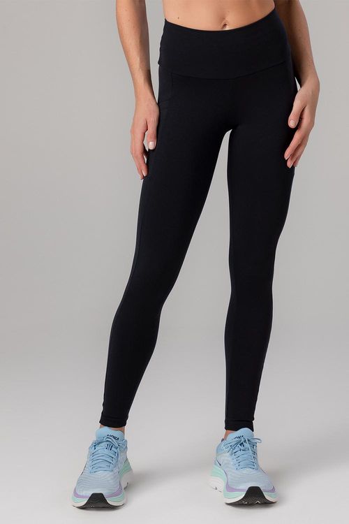 CALÇA LEGGING HIGH COMPRESSION ESSENTIAL COM BOLSO ADULTO - REF. F14391 - PRETO