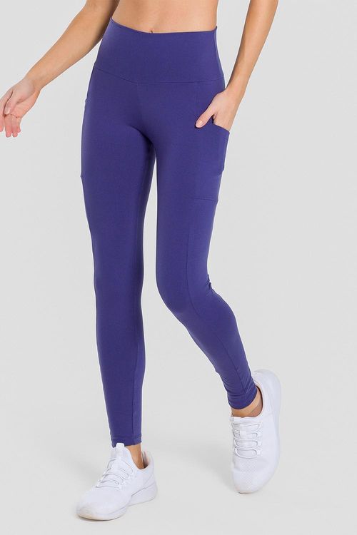 CALÇA LEGGING HIGH COMPRESSION ESSENTIAL COM BOLSO ADULTO - REF. F14391 - DUSK
