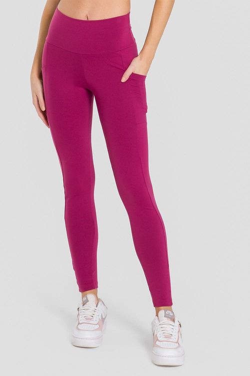 CALÇA LEGGING HIGH COMPRESSION ESSENTIAL COM BOLSO ADULTO - REF. F14391 - BORGONHA