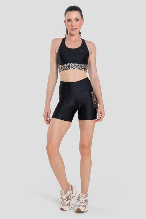 SHORTS LEO RUNNING ADULTO - REF. F16289 - PRETO