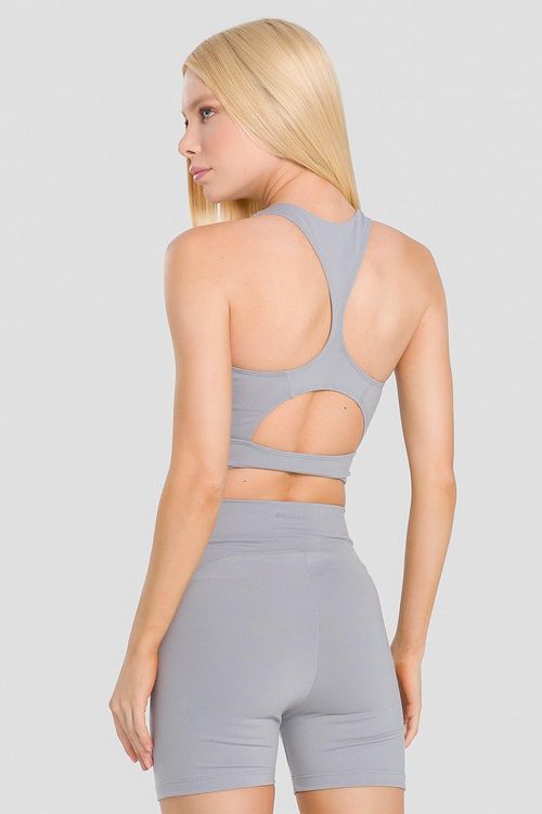TOP HIGH COMPRESSION COM BOJO REMOVÍVEL ADULTO - REF. 16299 - CINZA LOFT