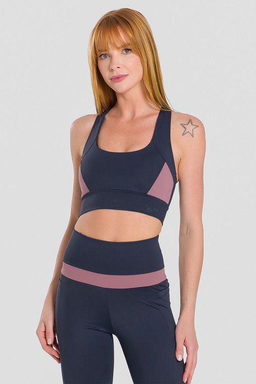 TOP EMANA DUO COM BOJO REMOVÍVEL ADULTO - REF. F16301 - PRETO