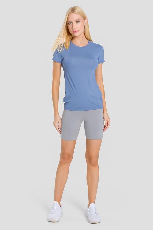 SHORTS INTERMEDIÁRIO ESSENTIAL HIGH COMPRESSION - REF. A729 - CINZA LOFT