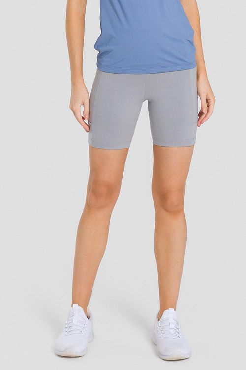 SHORTS INTERMEDIÁRIO ESSENTIAL HIGH COMPRESSION - REF. A729 - CINZA LOFT
