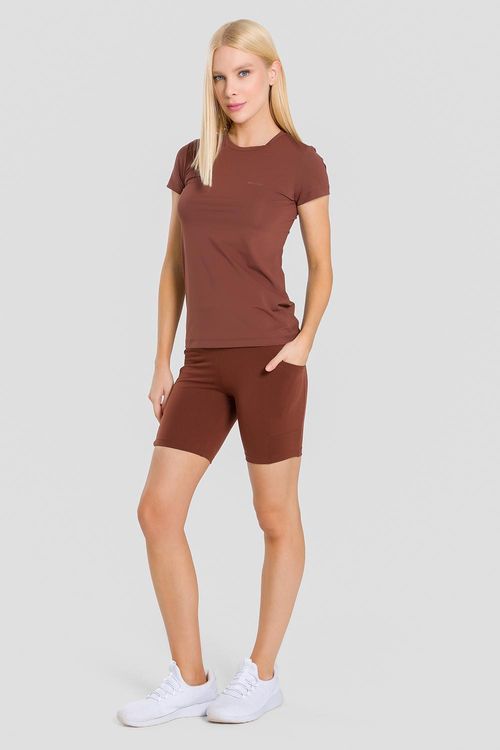 SHORTS INTERMEDIÁRIO ESSENTIAL HIGH COMPRESSION - REF. A729 - CACAU