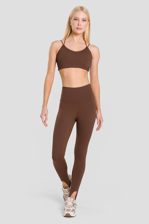 LEGGING EMANA COM ALÇA NO PÉ ADULTO - REF. F16307 - ESPRESSO