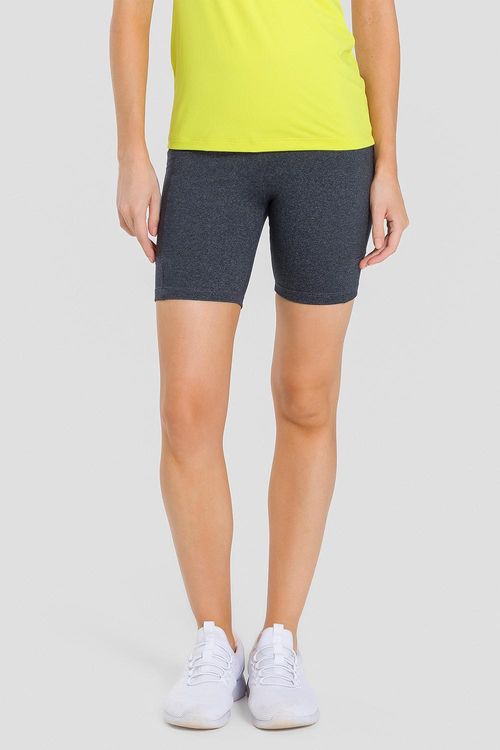 SHORTS INTERMEDIÁRIO ESSENTIAL HIGH COMPRESSION - REF. A729 - MESCLA PRETO