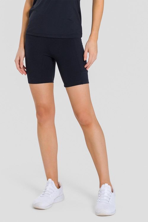 SHORTS INTERMEDIÁRIO ESSENTIAL HIGH COMPRESSION - REF. A729 - PRETO - ADULTO