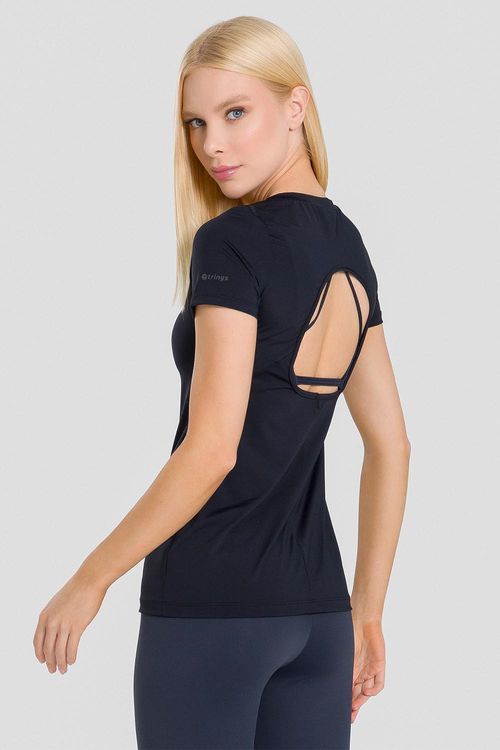 T-SHIRT NEUTRAL OPEN BACK ADULTO - REF. F16308 - PRETO