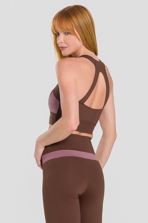 TOP EMANA DUO COM BOJO REMOVÍVEL ADULTO - REF. F16301 - ESPRESSO