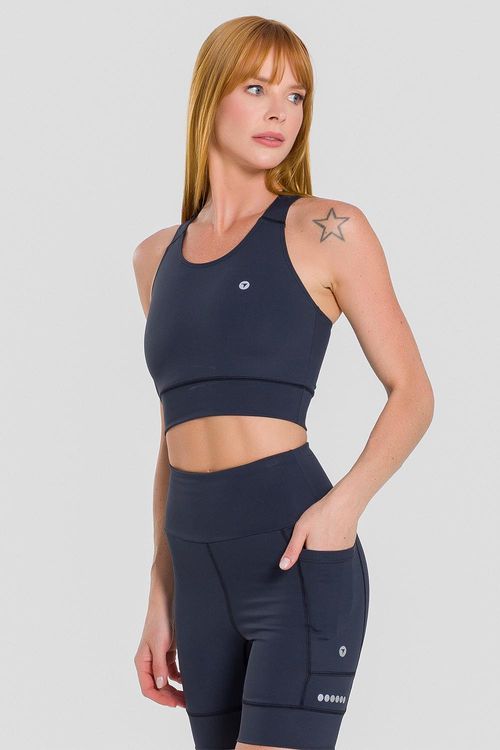 TOP EMANA RUNNING ADULTO - REF. F16313 - PRETO