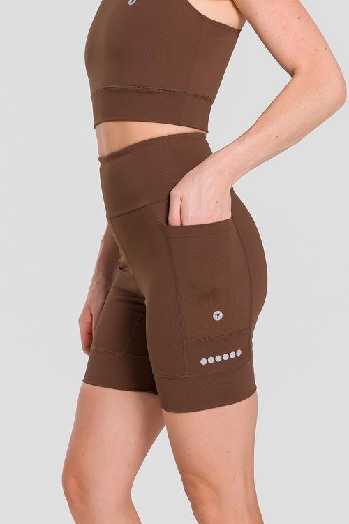 BERMUDA EMANA® RUNNING COM BOLSOS ADULTO - REF. F16090 - ESPRESSO - ADULTO
